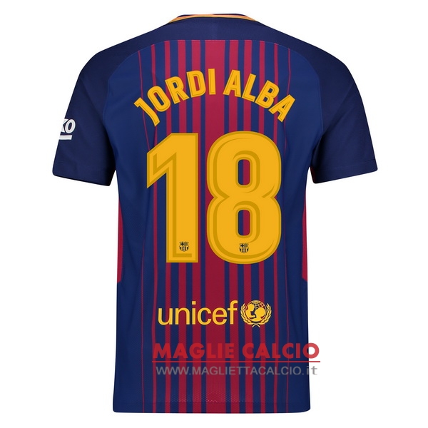 nuova maglietta barcellona 2017-2018 jordi alba 18 prima